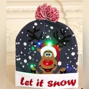 LED funny Christmas beanie unisex